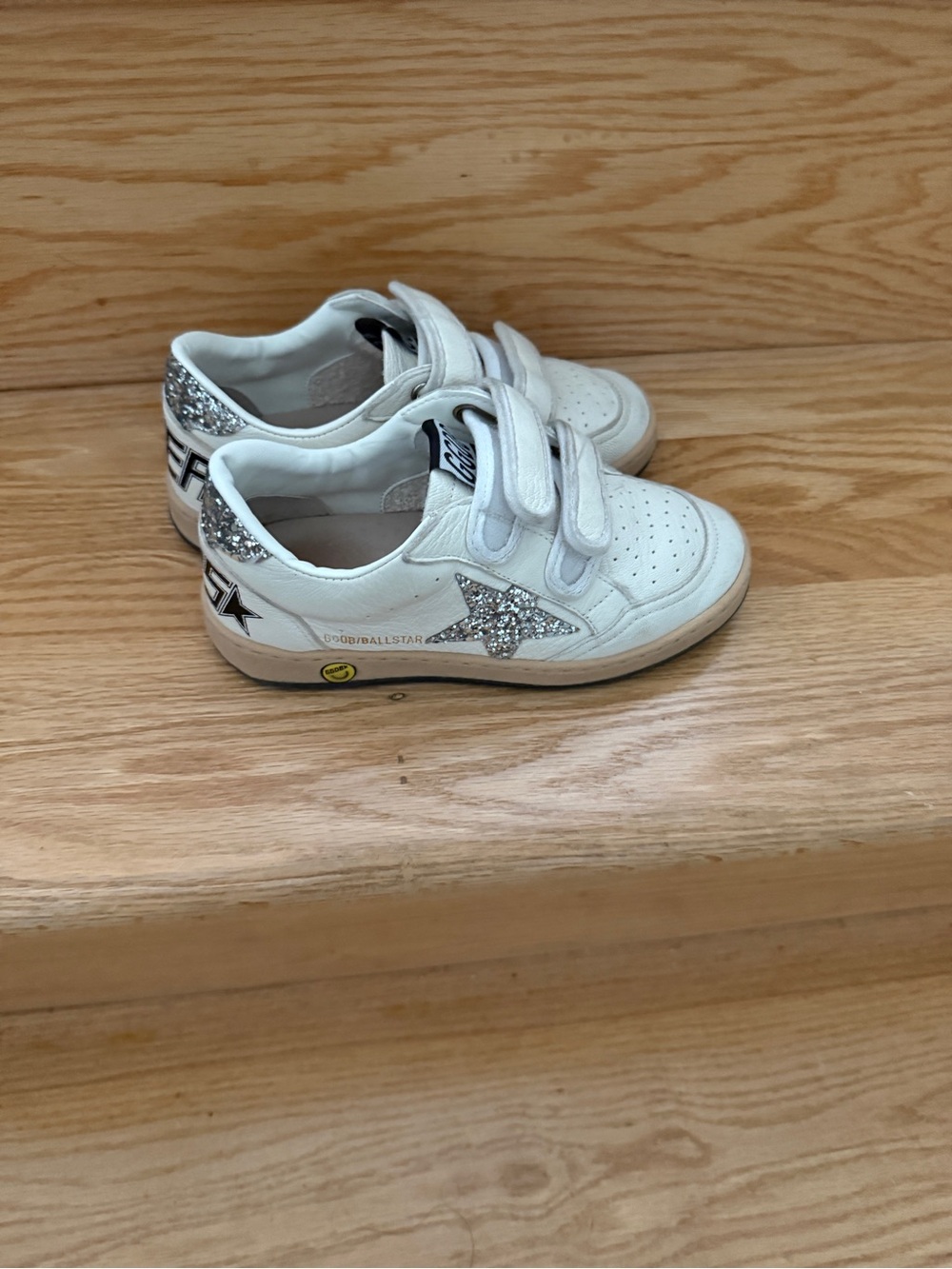 Golden Goose White Kids Velcro Sneakers